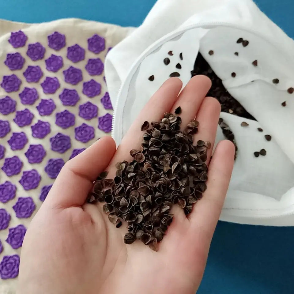 Acupressuur Mat + Kussen White Blue