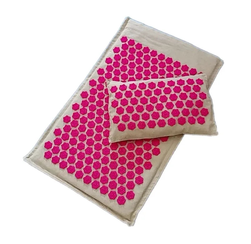 Acupressuur Mat + Kussen Pink