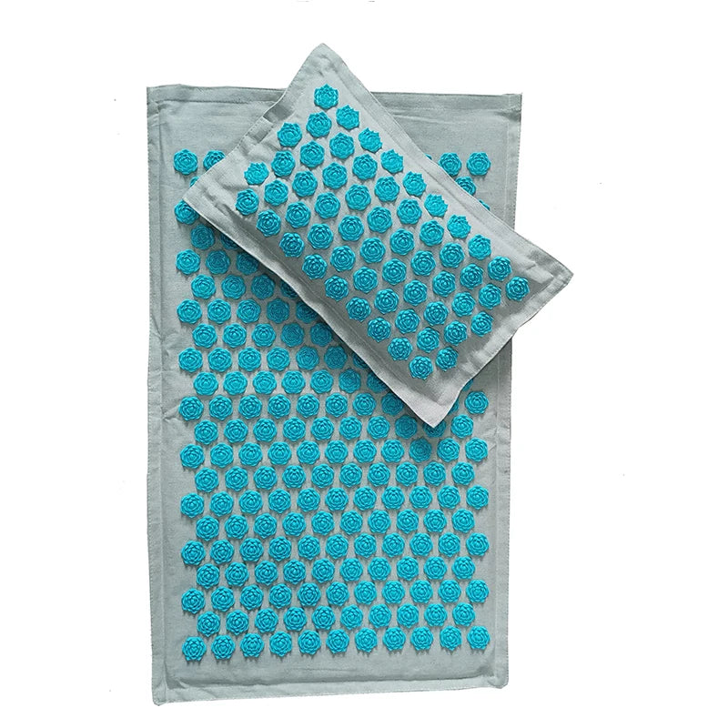 Acupressuur Mat + Kussen Grey Blue