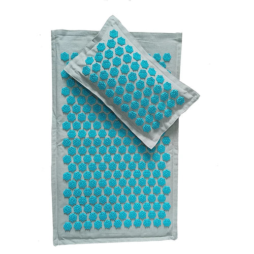 Acupressuur Mat + Kussen Grey Blue